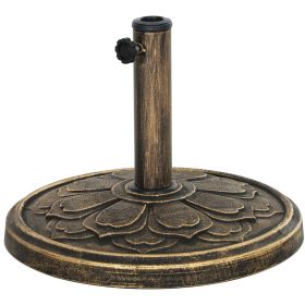 Outsunny Round Patio Umbrella Base, 26 lbs Resin Outdoor Umbrella Stand Base, Patio Umbrella Stand for 1.3"/1.5"/1.9" Umbrella Poles for Outdoor, Lawn