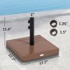 Outsunny Square Patio Umbrella Base, 42 lbs Concrete Heavy Duty Umbrella Base with Holder for 1.25"/1.5" Poles for Outdoor, Lawn, Poolside, Coffee