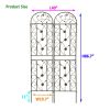 2 Pack Metal Garden Trellis 86.7" x 19.7" Rustproof Trellis for Climbing Plants Outdoor Flower Support Brown