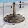 Outsunny Round Patio Umbrella Base, 26 lbs Resin Outdoor Umbrella Stand Base, Patio Umbrella Stand for 1.3"/1.5"/1.9" Umbrella Poles for Outdoor, Lawn