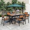 U_Style Experience Outdoor Dining Freedom with a Flexible Set Including Six Chairs and a Table that Extends from 62.9 to 82.6 Inches for Personalized