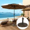Outsunny Round Patio Umbrella Base, 26 lbs Resin Outdoor Umbrella Stand Base, Patio Umbrella Stand for 1.3"/1.5"/1.9" Umbrella Poles for Outdoor, Lawn