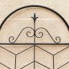 2 Pack Metal Garden Trellis 71" x 19.7" Rustproof Trellis for Climbing Plants Outdoor Flower Support Black